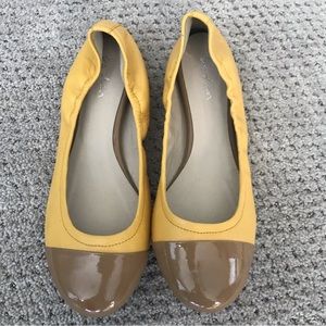 SOLD!!! Boden Color Block Cap Toe Patent Leather Ballet Flats